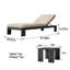 Ensemble de chaises longues d'extérieur en aluminium avec chaises longues