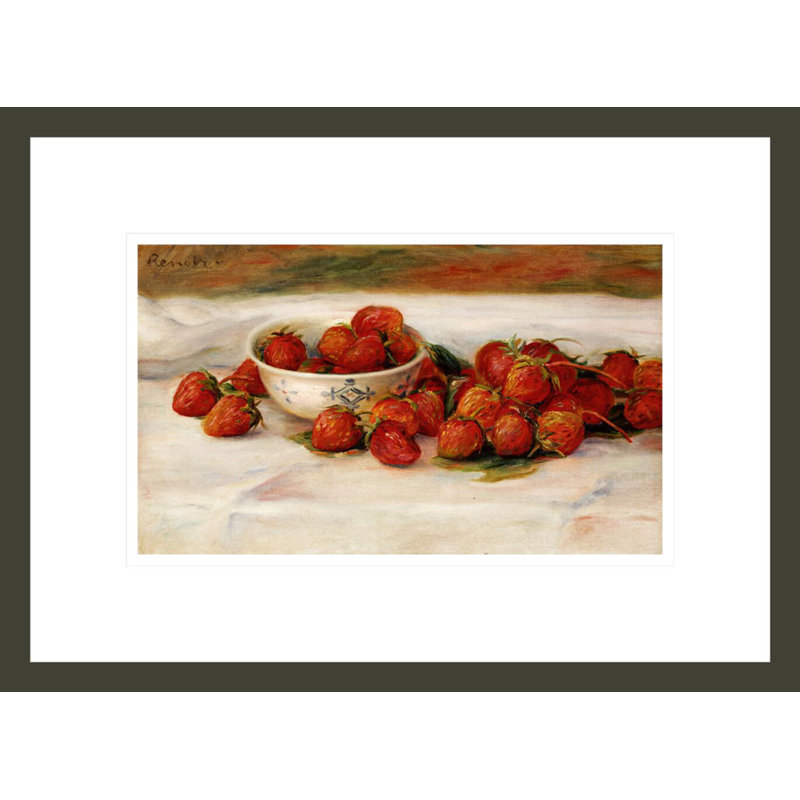 «Strawberries» par Pierre-Auguste Renoir, impression giclée encadrée, H 12,25 po x l 16,75 po