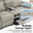 70" Faux Leather Power Reclining Loveseat with USB, Type-C, AC outlets, Audio & Storage Console for Living Room - Gray/Black-1614139032