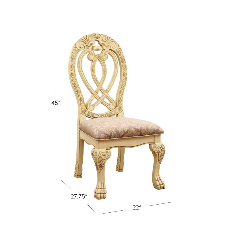 Chaise d'appoint Dolores Arline, Blanc