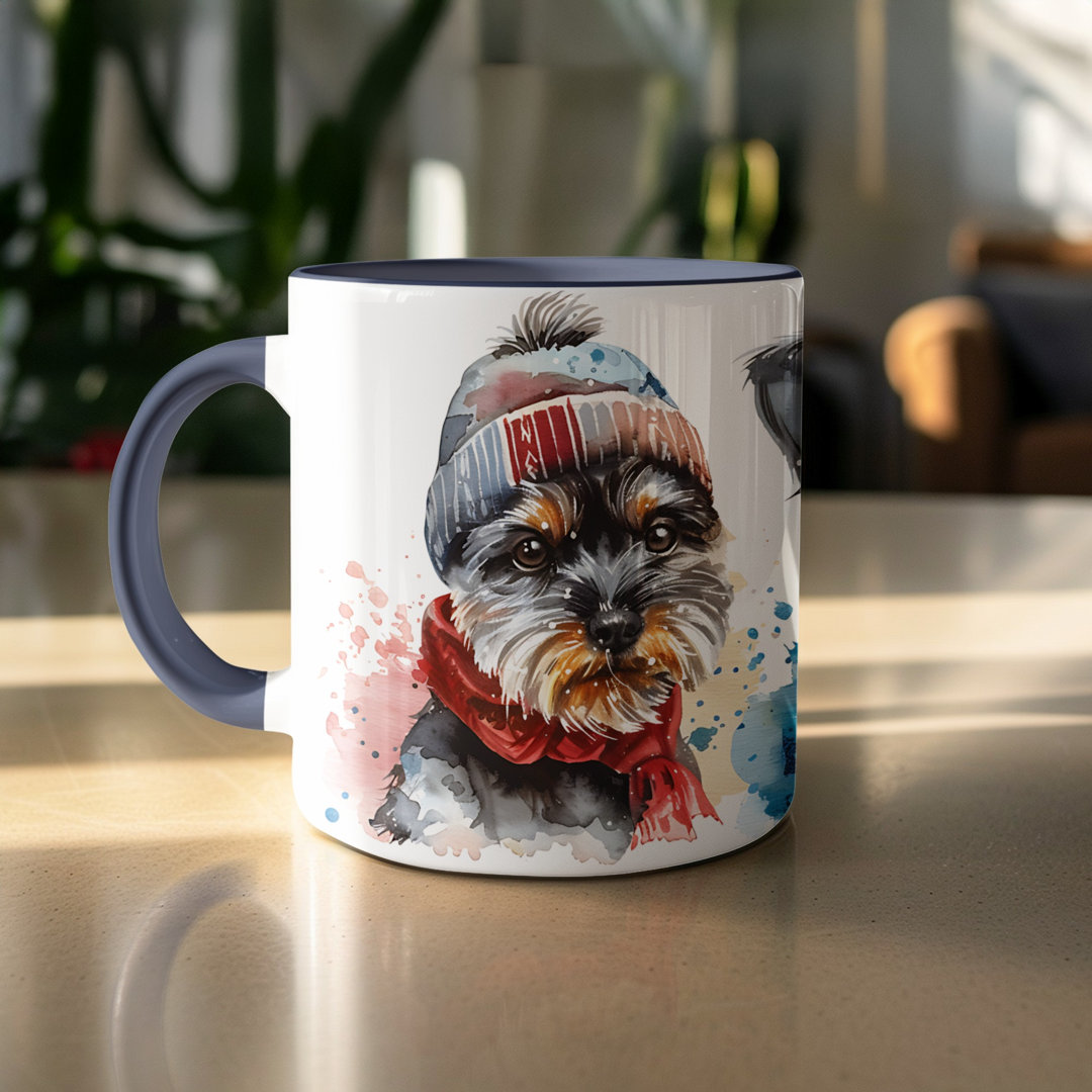 11oz Watercolour Happy Corgi Puppy Design Coffee Mug