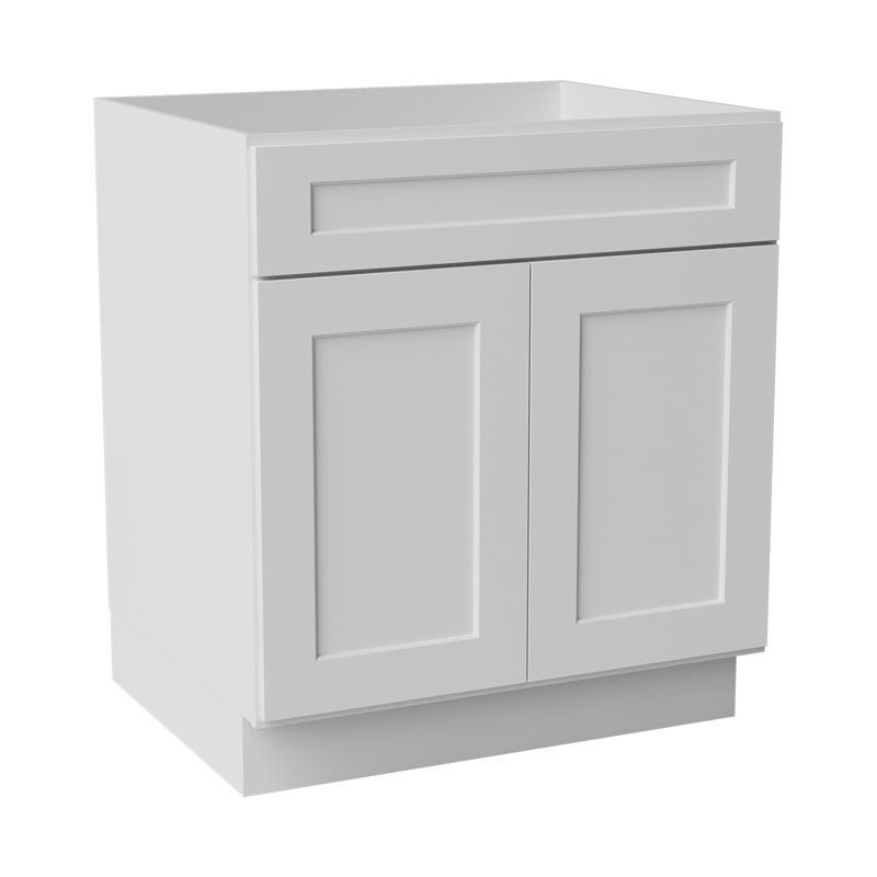 Armoire de cuisine en bois massif prêt à assembler Sinber, Blanc, 30"