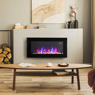 Chatman Belfry Heating 90.8 cm W Black Electric Fireplace