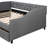 Upholstered Daybed With Two Drawers, Gray Fabric, Full Size Gray, Stable Support System-2079048373