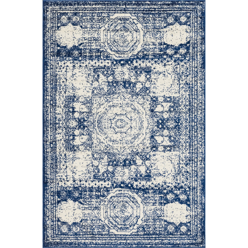 Rizo Geometric Indoor Rug, Rectangle 6'1" x 9'