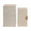 Sagebrook Home 2-Pieces Pretoria Suede Boxes With Metak Hardware