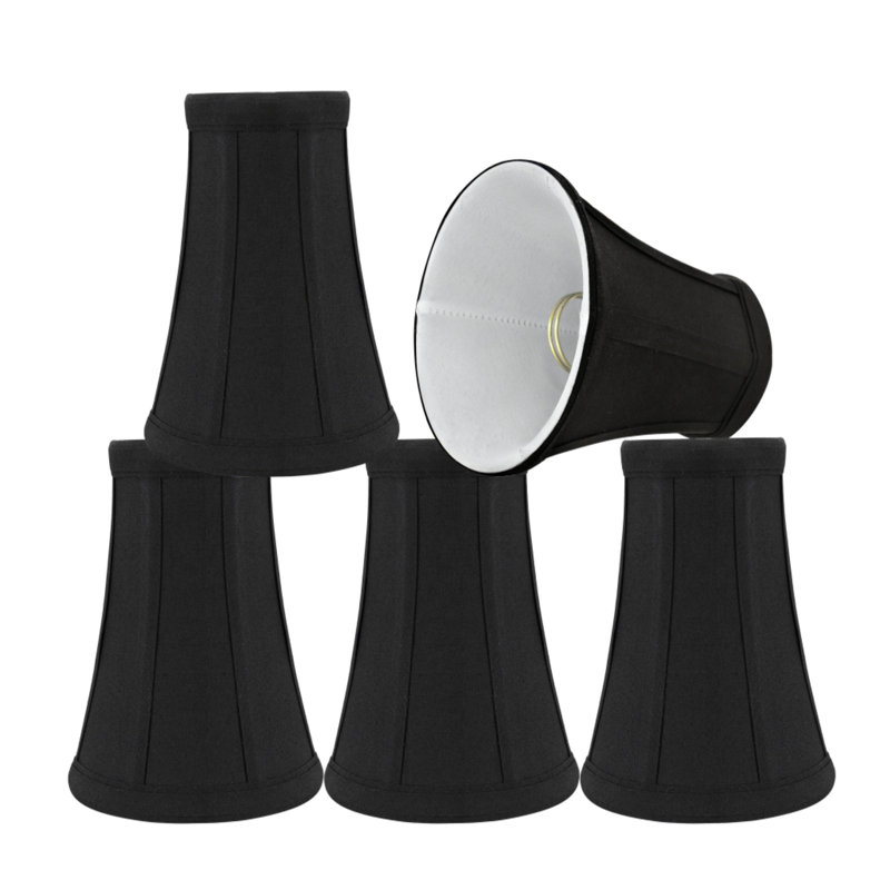 Abat-jour cloche en noir, H 5 po x l 4 po x P 2,5 po