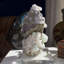 Vert apophyllite multiterminée avec stilbite