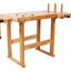 Établi de 40 po en bois d'hévéa, capacité de 330 lb, poignée réglable, idéal pour les projets de menuiserie, fabrication de bijoux et bricolage