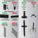 Bistro Outdoor String Light Poles for Backyard, Universal Mounting Options Included, Extends to 10 Feet, 4 Pack, Poles Only