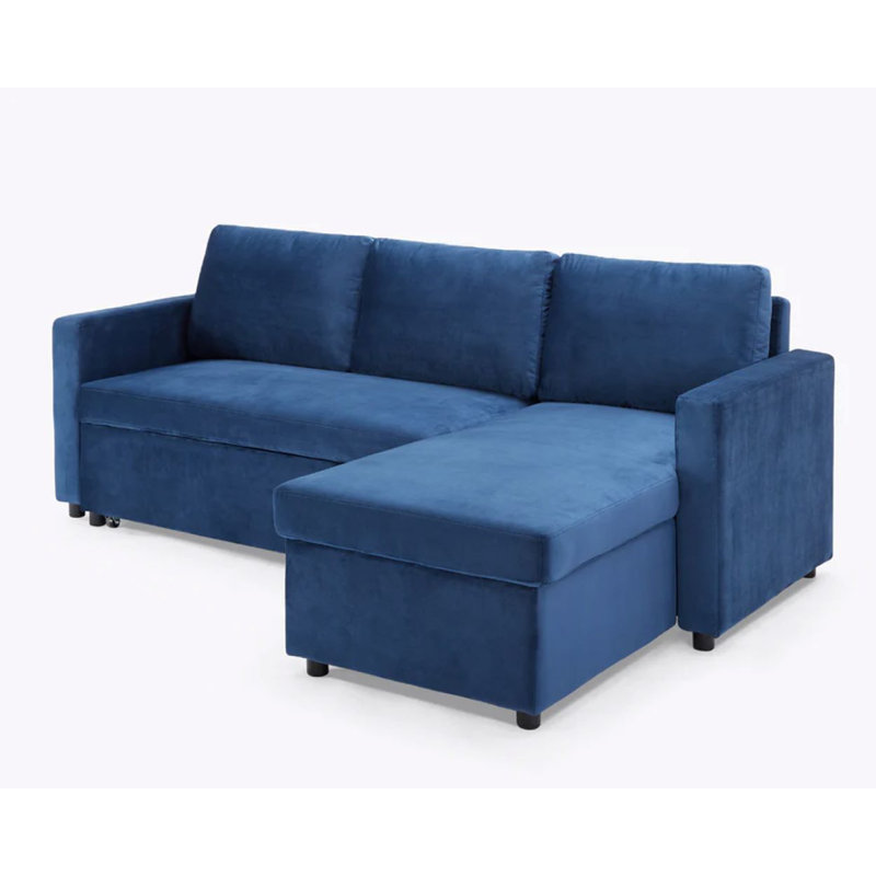 3 Seater Velvet Sofa, Navy