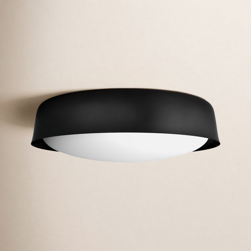 Glass Flush Mount, Midnight Black
