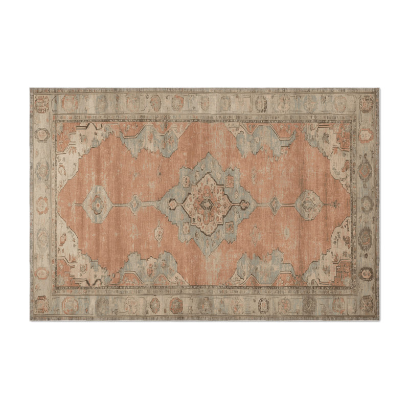 Tapis intérieur et extérieur brun Overdyed, Rectangle 5 pi x 7 pi