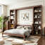 Grand lit escamotable avec bureau et tablettes-309815765