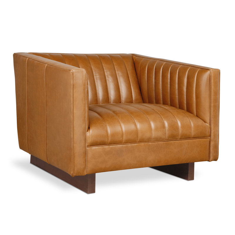 Chaise Wallace, Cuir Tucson Sienna