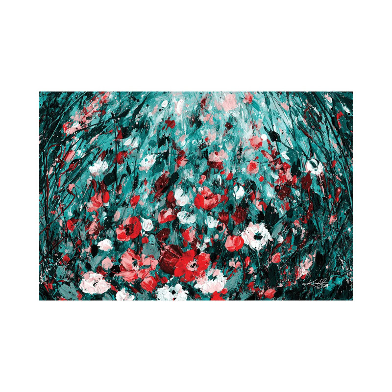 In The Enchanted Garden IV by Kathy Morton Stanion - Wrapped Canvas Painting, 20.32 cm H x 30.48 cm W