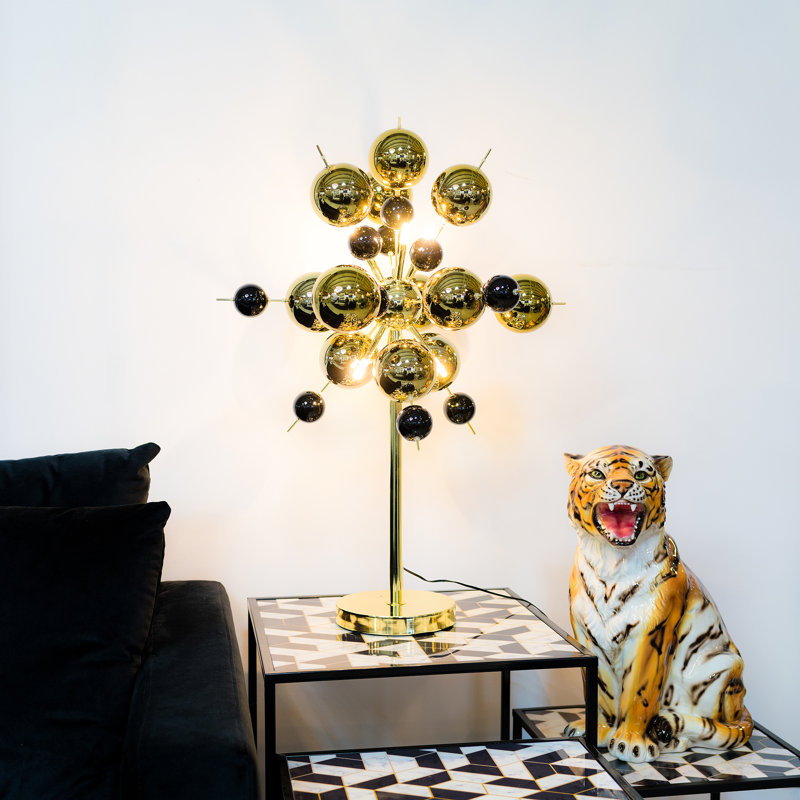 Azoriah Metal Novelty Lamp, Gold Base/Gold Shade