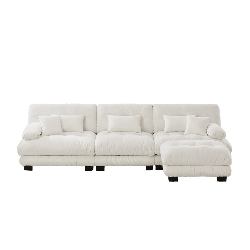 Canapé modulaire Luxury Luxury, Chenille blanche