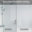 36" D x 36" W x 72" H Corner Shower Enclosure, Double Sliding Shower Door with 1/4" (6mm) Clear Tempered Glass, Square Framed Corner Shower Enclosure in Matte Black Finish-122807671