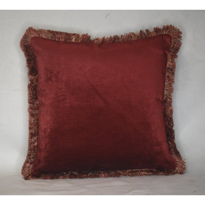 Fringed Chenille Reversible Throw Pillow