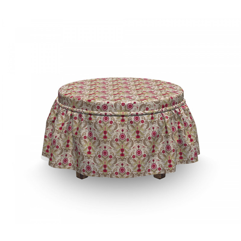 Housse pour repose-pieds floral classique classique