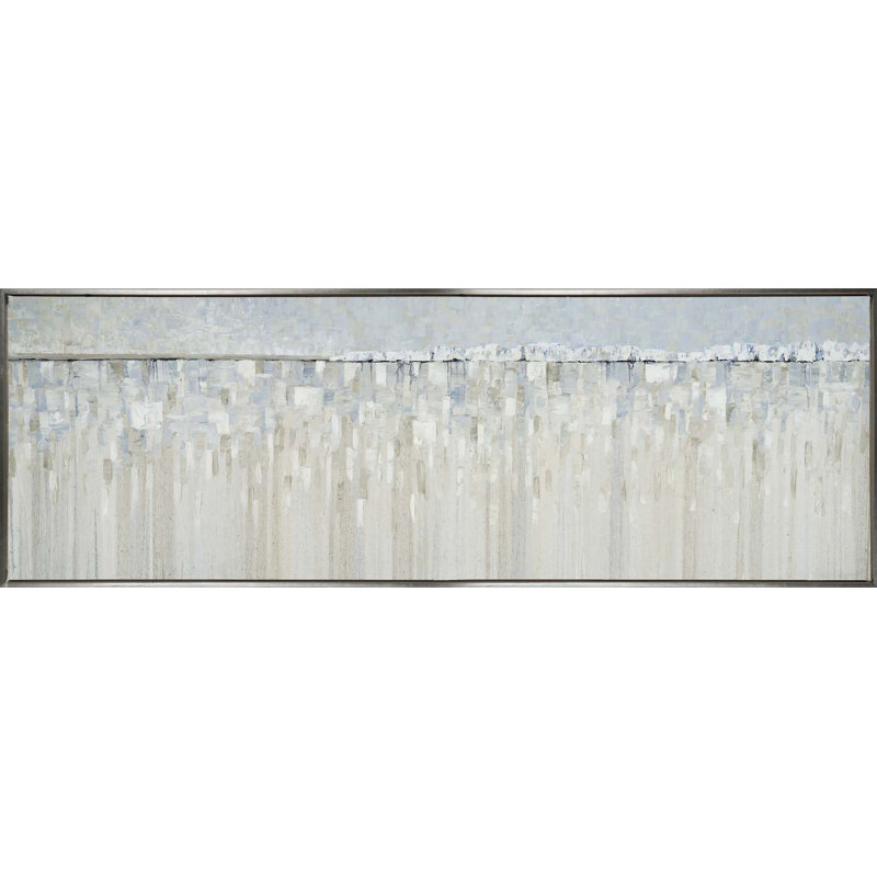 Courtepointe (Arctique horizontal) par Lisa Cuscuna - peinture à cadre flottant