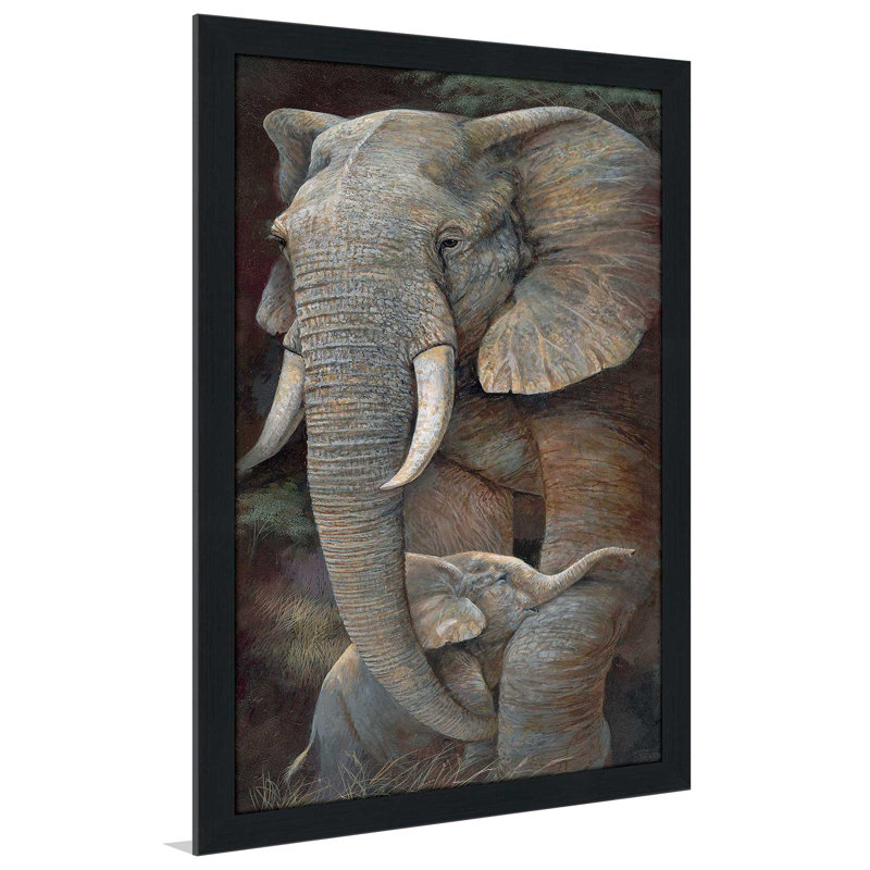 « protection care », reproduction de peinture à l’huile encadrée, H 27,5 po x l 21,5 po x P 0,75 po