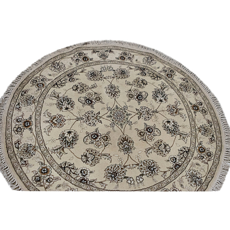 Handmade Silk and Wool Area Rug