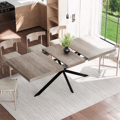 Table de salle à manger extensible 55,1 à 70,9 pouces