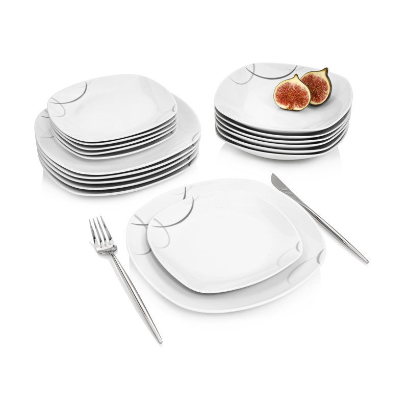 Aloma 18 Piece Dinnerware Set, Service for 6