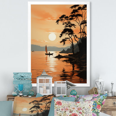 Edwinton Golden Sunrise Silhouetted I sur toile