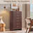 Fluted 6 Drawer Tall Dresser With Curved Profile  , 47.8" Tall Drawers With Reeded Texture, Gold Handles Storage Organizer Cabinet For Bedroom, Living Room, Entryway,Brown Oak-1057759084
