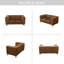Causeuse modulaire en microfibre brune