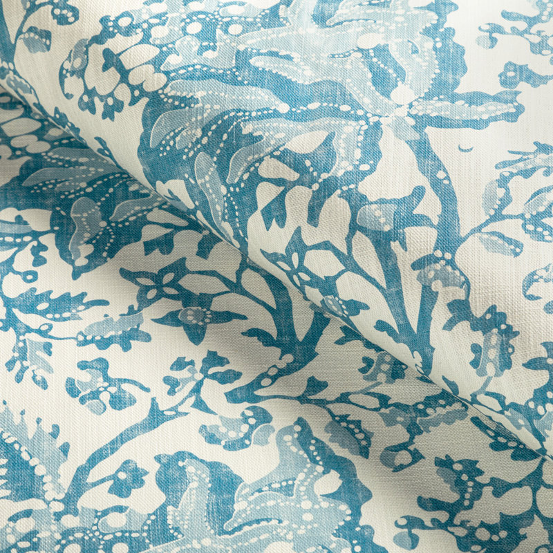 Manoir Weymouth Cotton Blend Performance Fabric, Aqua