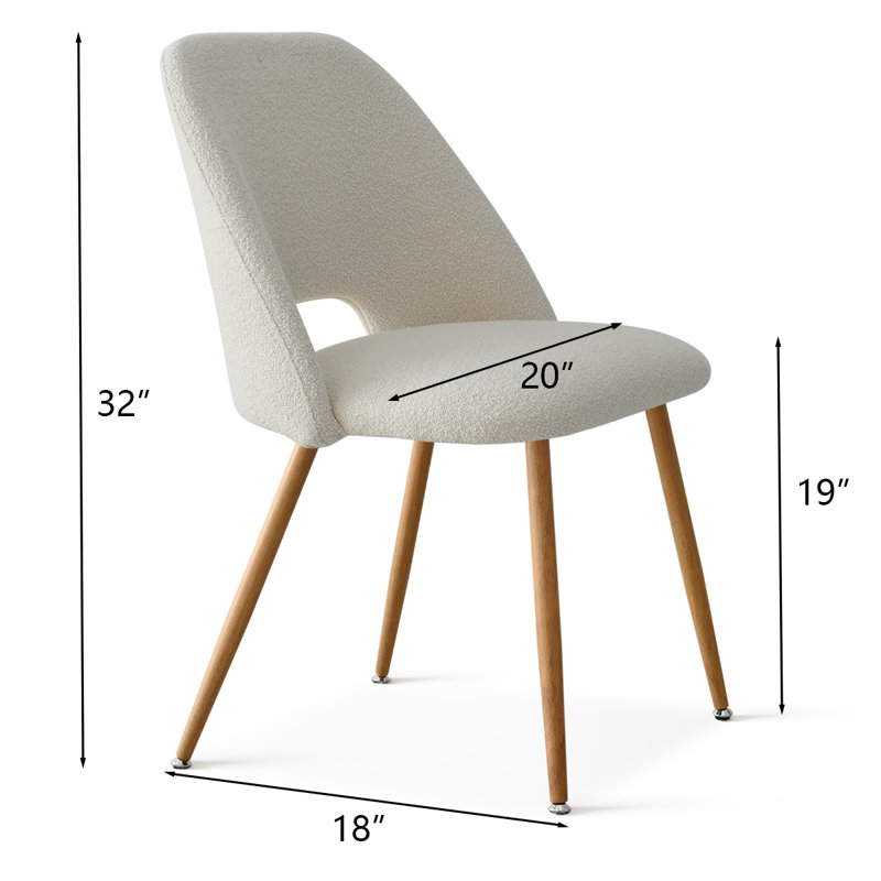 Ensemble de 2 chaises d'appoint Caetano, Beige