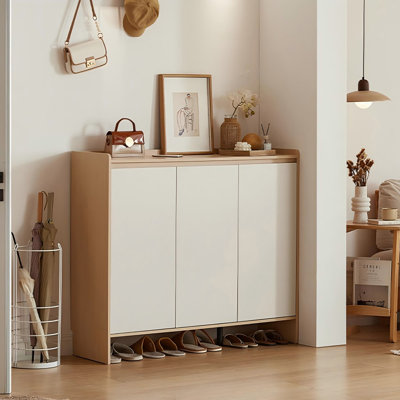 Burlywood+Light-grey Manufactured Wood Shoe Storage