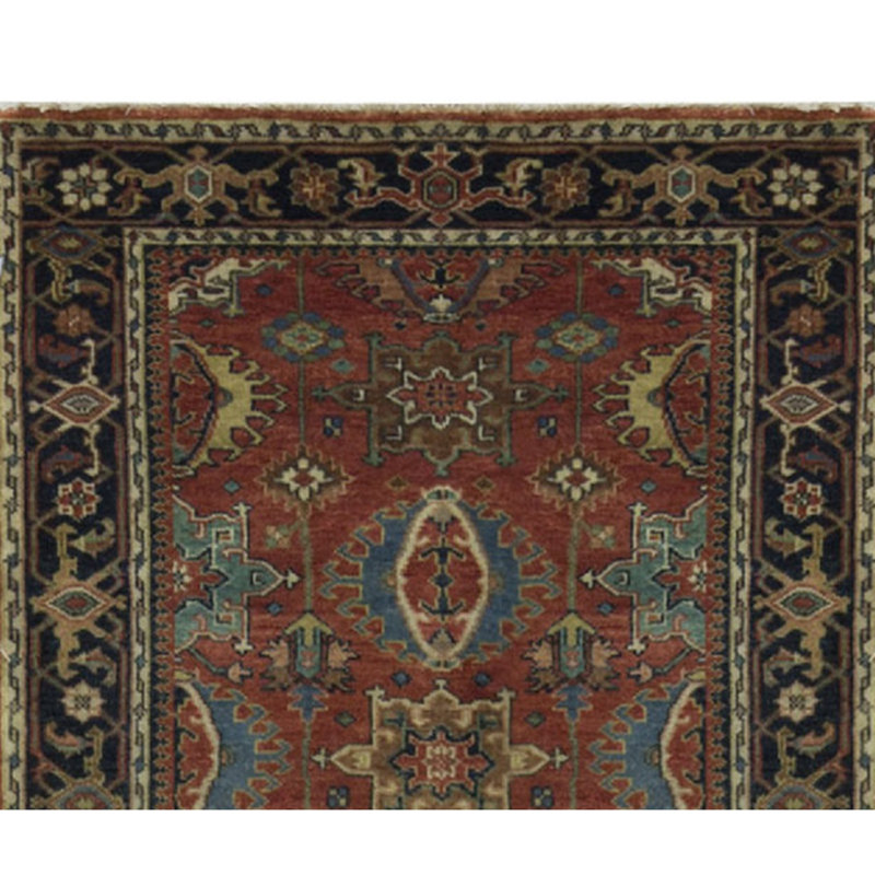 Antique Serapi One-of-a-Kind 4'1" X 10' Runner Wool Area Rug in
