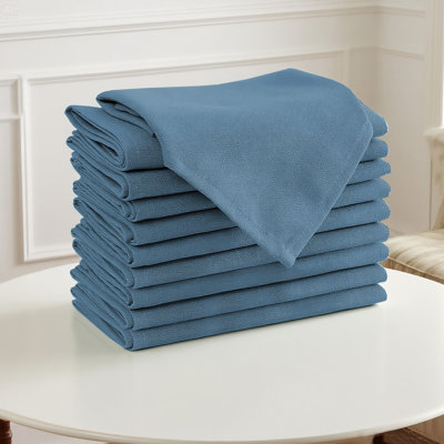 Linen Textured Dinner Cloth Napkins Set of 12 (18" X 18") Waterproof Extra Soft Thick Durable Reusable Napkins with Hemmed Edges for Weddings and Everyday Use