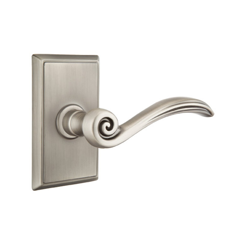 Poignée de porte avec rosette Elan, Droite, Nickel antique