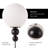 # Modern 63" Black Globe Glass Floor Lamp with Frosted Glass Shade, E26 Socket, Foot Switch, Mid-Century Standing Lamp for Living Room, Bedroom, Office