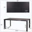 Table de salle à manger d'extérieur, forme rectangulaire, lignes précises et épurées, construction en aluminium lisse, look minimaliste, structure robuste