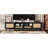 Rattan TV Stand For Tvs Up To 85'', Modern Farmhouse Media Console, Entertainment Center With Solid Wood Legs, TV Cabinet For Living Room,Home Theatre, TV Stand-355632833