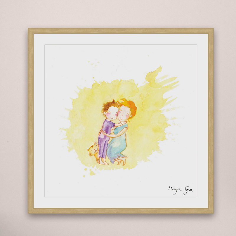 «Mommy» par Maya Gur, reproduction encadrée, H 18 po x l 18 po x P 1,5 po