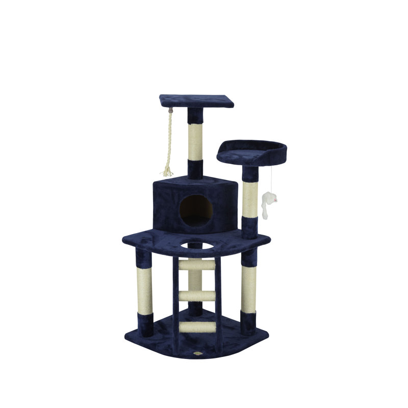47.5'' H Cat Tree, Blue