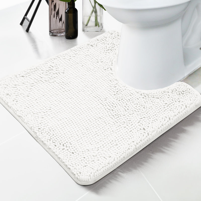 Tapis pour salle de bain Porreca, Blanc