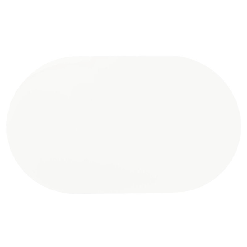 White and Chrome Oval Dining Table