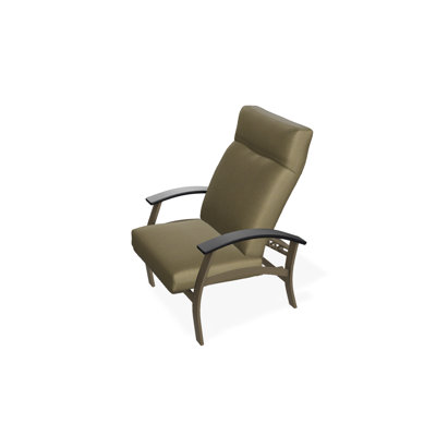 Chaise de patio inclinable avec coussins Askar