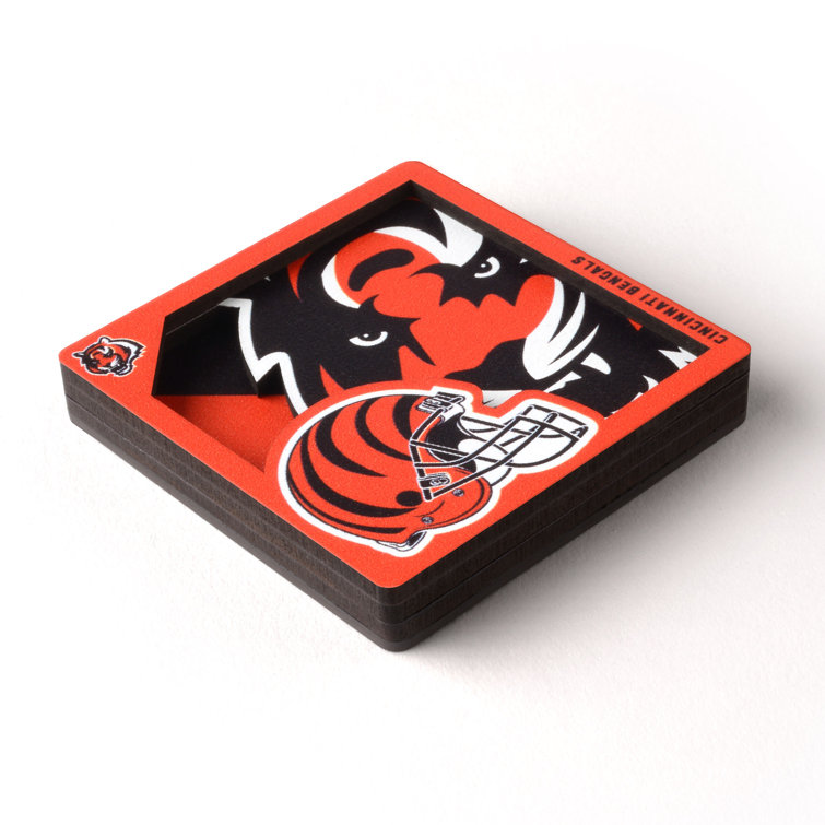 YouTheFan 8499924 NFL Cincinnati Bengals 3D Logo Series Coasters