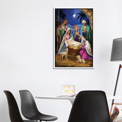 Holy Family With 3 Kings by Marcello Corti - Print