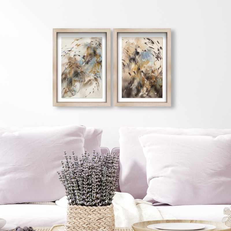 Mindfulness Set Set by Oliver Gal, 93"H x 63"W, Natural Oak Shadowbox